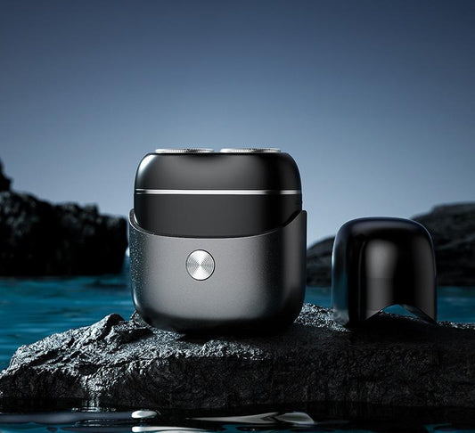 Mini Portable Electric Shaver - Dual Floating Heads, USB-C Fast Charge, Waterproof, Magnetic Design(Dark grey)