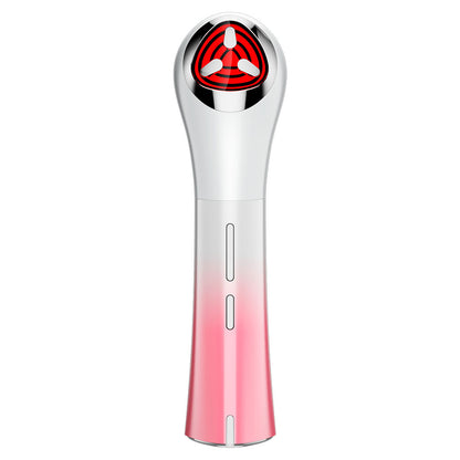 7-in-1 LED Facial Treatment Device - Microcurrent, 3D Vibration Massage for Neck, Face & Eyes(Gradient pink)
