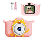 Digital Camera with Cute Cat Silicone Case - Dual Lens, 96MP, HD Screen & Music Playback(pink)