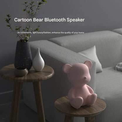 Adorable Cartoon Bear Bluetooth Speaker - Portable Wireless Audio with Long Battery Life & Stylish Design(Red)