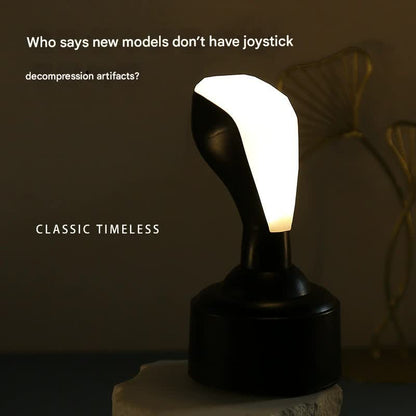 Car Gear Shifter Style LED Night Light - 3 Brightness Levels, Type-C Rechargeable & Stress Relief Gadget(Gray)