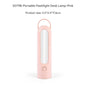 2-in-1 Portable LED Camping Lantern & Flashlight - USB Rechargeable, Dual Light Modes(Handle model pink)