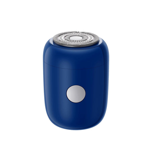 Mini Portable Electric Shaver - IPX7 Waterproof, Self-Sharpening Blades, 30-Day Battery, Travel Lock(Dark blue)