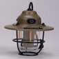 Retro LED Camping Lantern with Multiple Light Modes - USB Rechargeable, Hanging Design(Green)