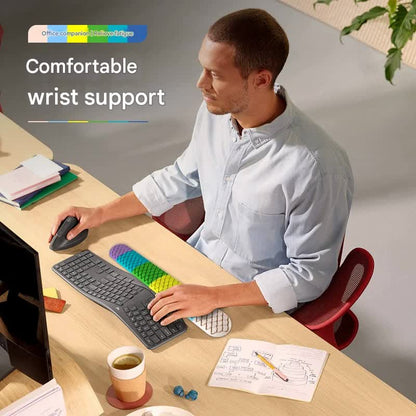 Ergonomic Keyboard & Mouse Wrist Rest Set - Soft Silicone, Non-Slip Base, Comfortable Support(blue)