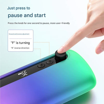 Professional Electric Nail Drill Machine Kit - 35000RPM, LED Display, Rechargeable, Power Bank Function & Multiple Bits  (silver)