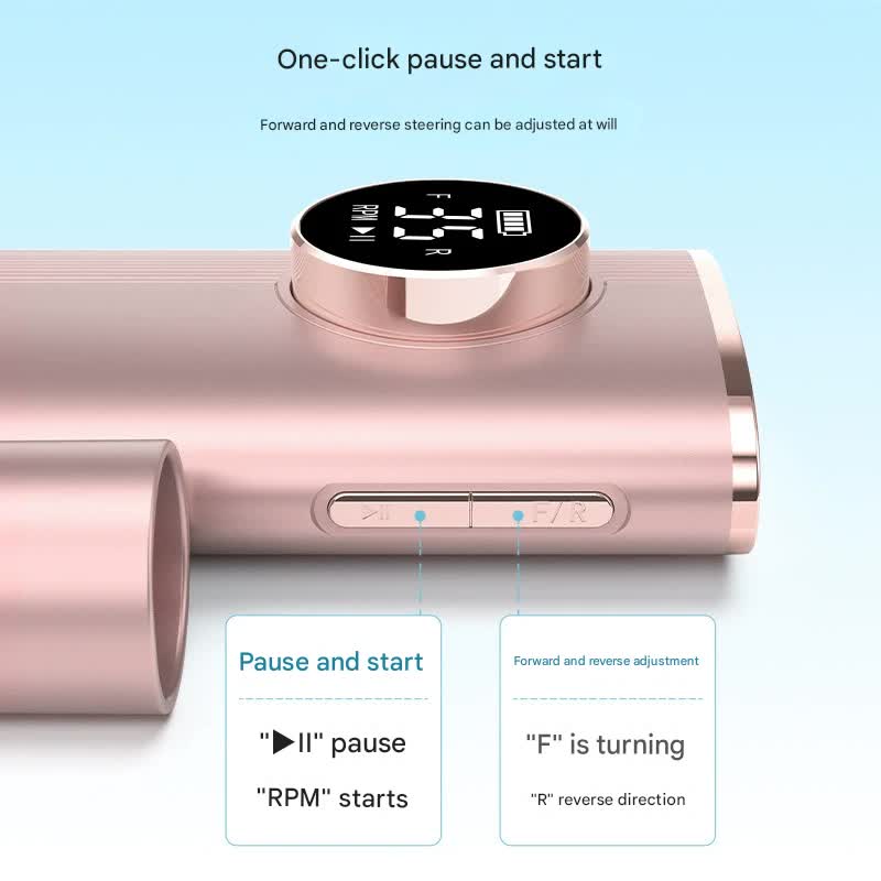 Professional Electric Nail Drill Machine Kit - 35 Levels (35000RPM), LED Display, Rechargeable with Power Bank Function & Multiple Bits(Pink)