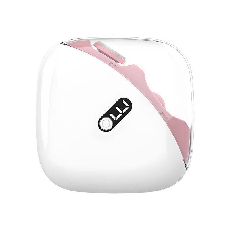 2-in-1 Electric Nail Clipper & Grinder - Low Noise (45dB), Type-C Rechargeable, LED Light, Safe for Family Use(White pink)