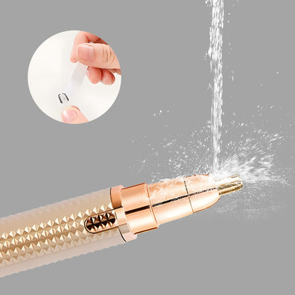 3-in-1 Rechargeable Electric Trimmer for Women - Nose, Eyebrow & Facial Hair Remover with Washable Heads & LED Light(black)