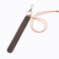 Coffee Vintage Top-Grain Leather Pen Sleeve Holder with Neck Strap - Protective Single Pen Case