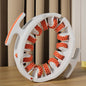 Orange and White Adjustable 3D Leg & Body Roller Massager - Deep Tissue Muscle Relief for Thighs, Calves, Arms - Fascia & Cellulite Tool with Detachable Handles