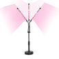 Black Adjustable 3-Head LED Grow Light - Full Spectrum Desktop Plant Lamp with Telescopic Stand, USB Powered for Indoor Seedlings & Flowers