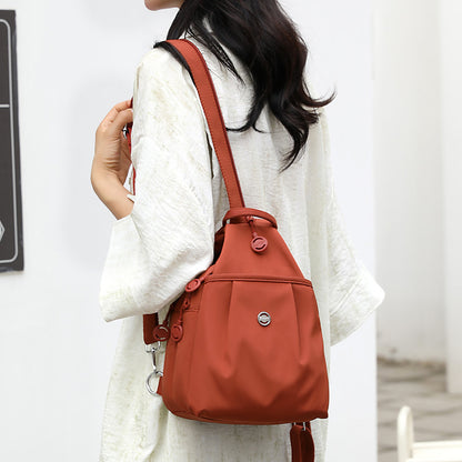 Grey Versatile Women's Convertible Mini Backpack & Sling Bag - Stylish Anti-Theft Oxford Cloth Daypack, Fits 9.7in iPad