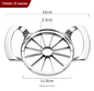 Silver Premium Apple Slicer Corer - Heavy Duty Stainless Steel Fruit Cutter, 12-Slice Divider Kitchen Gadget