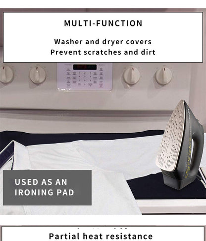 Black Premium Heat Resistant Stovetop Protector Mat - Waterproof, Anti-Slip & Easy Clean Kitchen Guard (61.5x53cm)
