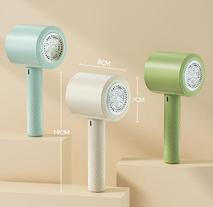 Mint Blue Rechargeable Electric Fabric Shaver - 6-Blade Lint Remover for Clothes & Sweaters