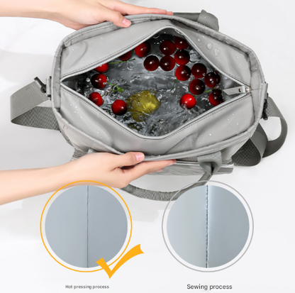 Purple Chic Insulated Lunch Tote Bag - 11L Large Capacity Cooler for Work, Picnic & Travel - Durable Oxford Fabric