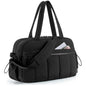 Black Versatile Carry-On Travel Duffel Bag - Airline Personal Item Size with Waterproof Wet Pocket & Trolley Sleeve
