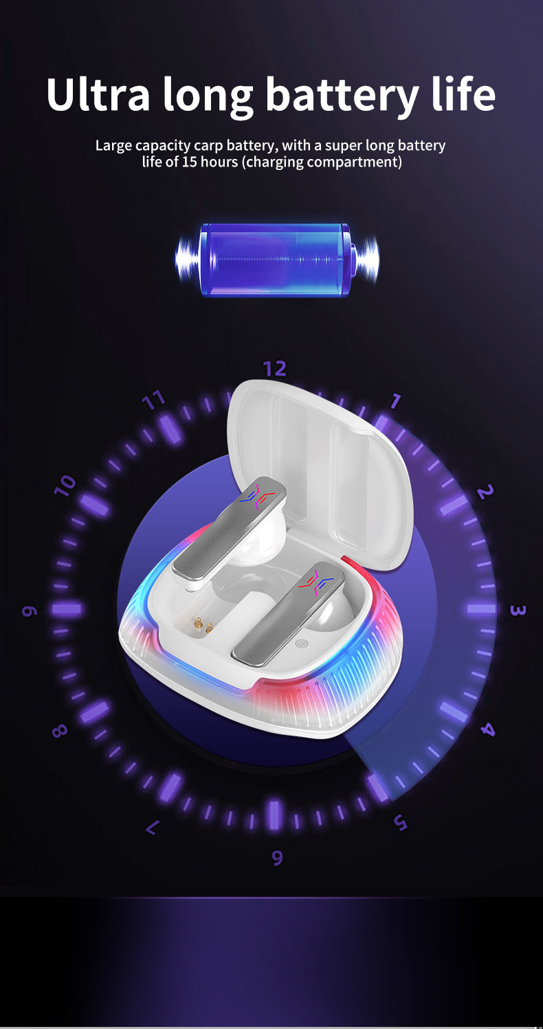 Black Smart AI Translator Earbuds - Bluetooth 5.3, Noise Reduction & LED Charging Case