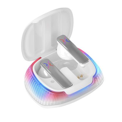 White Smart AI Translator Earbuds - Bluetooth 5.3, Noise Reduction & LED Charging Case