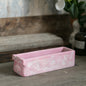 Pink Rustic Cement Pig Design Succulent Planter Trough - 31cm Decorative Animal Pot