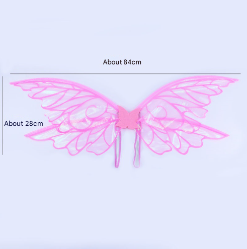 Purple Enchanting Iridescent Fairy Wings - Sparkle Butterfly Elf Wings for Costume Parties, Cosplay & Dress-Up Fun