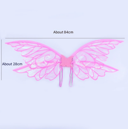 Purple Enchanting Iridescent Fairy Wings - Sparkle Butterfly Elf Wings for Costume Parties, Cosplay & Dress-Up Fun