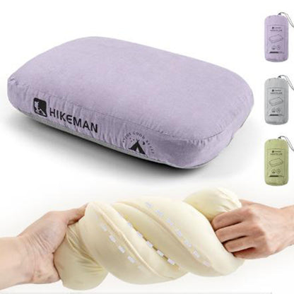 Coffee Reversible Memory Foam Travel Pillow - All-Season Comfort Neck Support for Deep Sleep & Portability