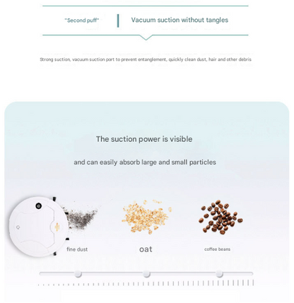 White 3-in-1 Smart Robot Vacuum Cleaner with Humidifying Mist & UV Light - Slim Automatic Sweeping & Mopping Robot