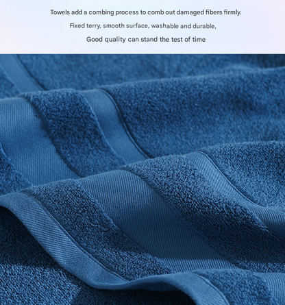 White Premium 3-Piece 100% Cotton Towel Set - Ultra Soft, Absorbent & Quick-Dry for Bathroom