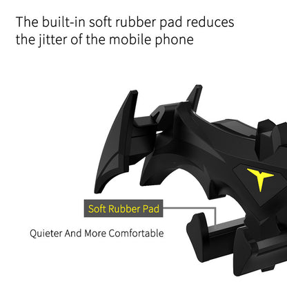 Black Creative Bat-Style Gravity Car Phone Mount - Secure Air Vent Holder with 360 Rotation