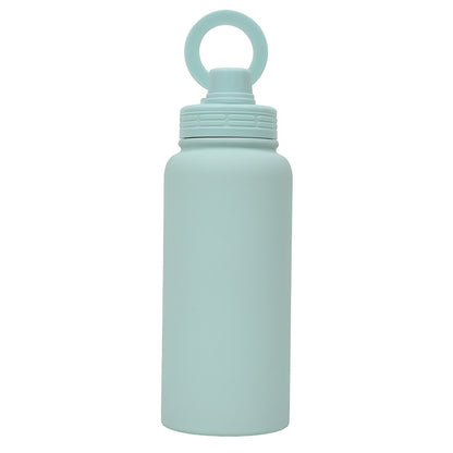 Light Green Premium 35oz Stainless Steel Insulated Sports Bottle with Magnetic Phone Holder Lid