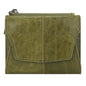 Green Genuine Leather Women's Wallet -C Multifunctional Coin & Card Holder, Fashionable Card Box in Top-Grade Cowhide