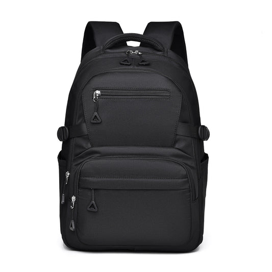 Black Trendy Korean-Style Large-Capacity Backpack for Women - 14" Laptop Travel Bag