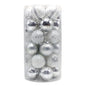 Silver 30-Piece 6cm Electroplated Christmas Baubles - Hand-Painted Tree Ornaments