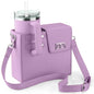 Purple Portable Insulated Water Bottle Carrier Bag with Adjustable Shoulder Strap - Crossbody Drink Holder for Outdoor Activities