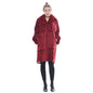 Wine Red Oversized Wearable Blanket Hoodie - Ultra Soft & Cozy Snuggle Pullover for Adults