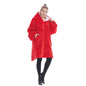 Red Oversized Wearable Blanket Hoodie - Ultra Soft & Cozy Snuggle Pullover for Adults