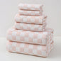 Light Brown Ultra-Soft 100% Cotton Gauze 6-Piece Towel Set | Absorbent & Quick-Dry Bath Towel