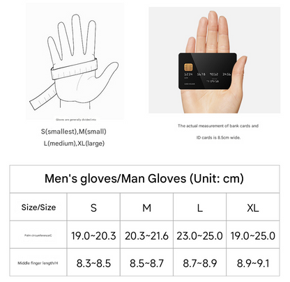 S Dark Brown Premium Men's Genuine Sheepskin Leather Driving & Cycling Gloves