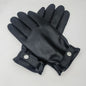 XL Black Premium Men's Genuine Sheepskin Leather Driving & Cycling Gloves