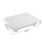 White Elevated Cat Litter Trapping Mat - Dual-Layer Scatter Control Tray with Grate