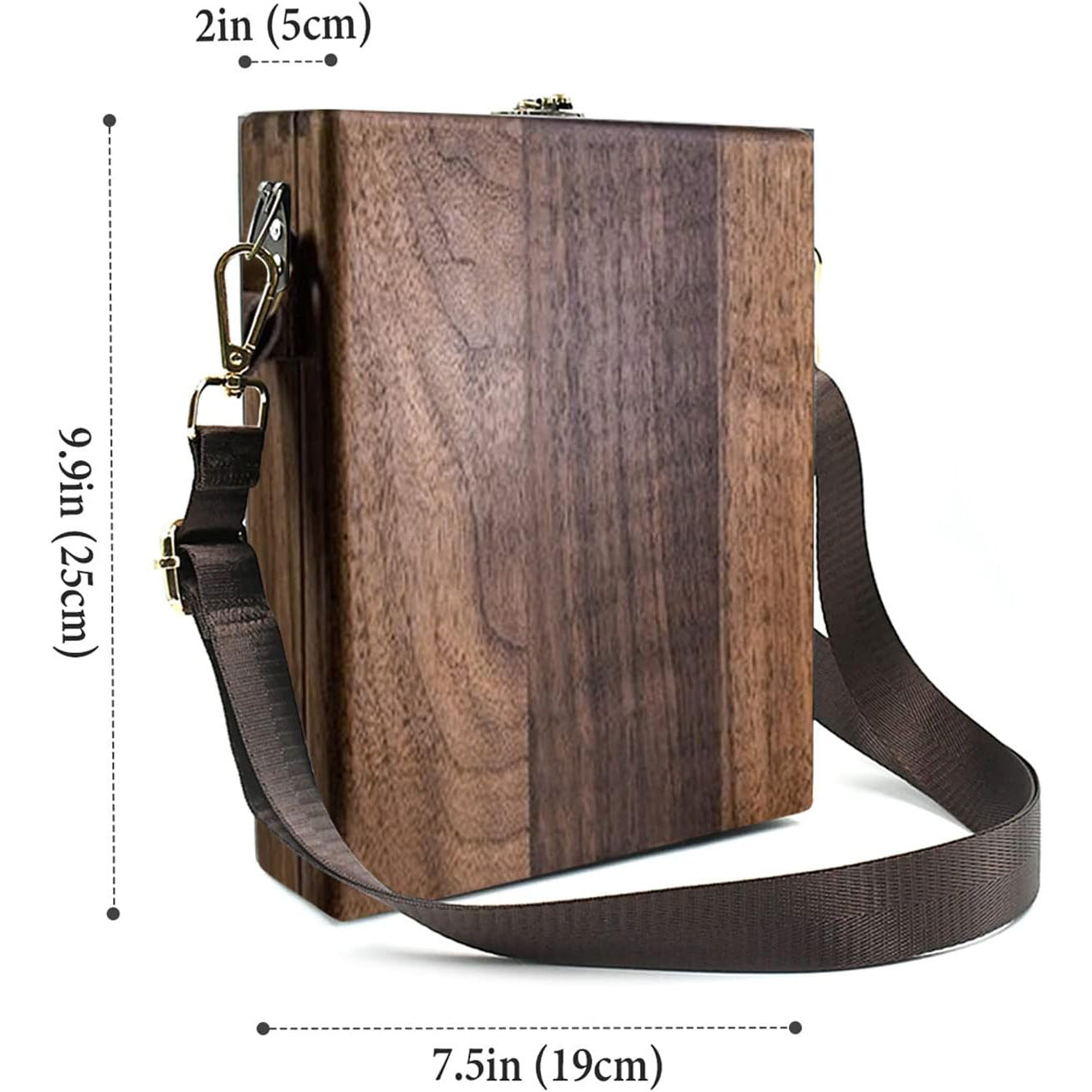 Vintage Writer's Wooden Messenger Box - Artisan Crossbody Satchel for Artists and Creatives