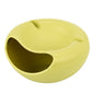 Green Creative Lazy Snack Bowl with Phone Holder - Dual-Layer Dish for Nuts & Seeds
