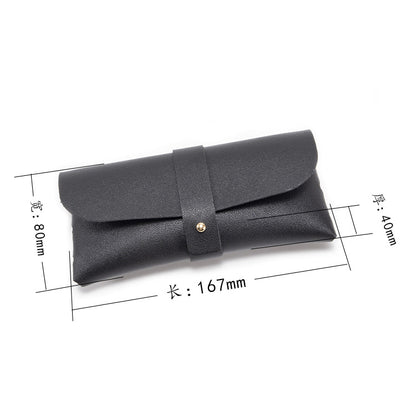 3-Piece White Chic & Sleek PU Leather Soft Eyeglass Case - Protective Pouch for Sunglasses & Reading Glasses