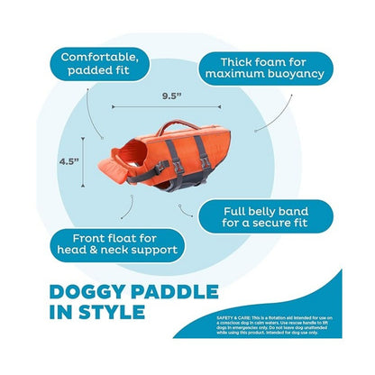Rose Red  Adjustable Granby Dog Life Vest for Swimming