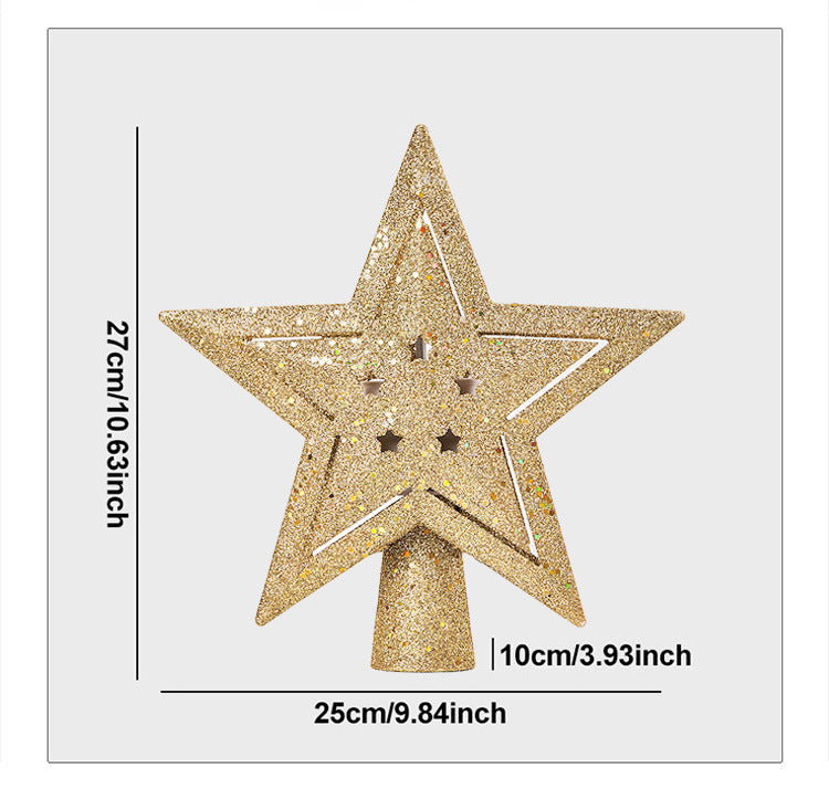 Red Sparkling LED Christmas Tree Top Star with Projection