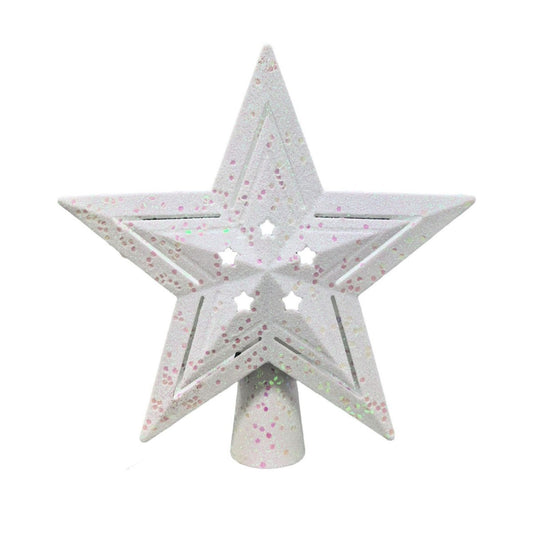 White Sparkling LED Christmas Tree Top Star with Projection