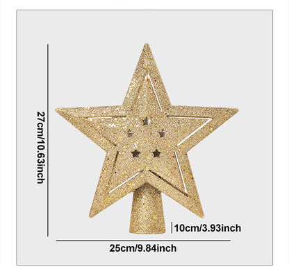 White Sparkling LED Christmas Tree Top Star with Projection