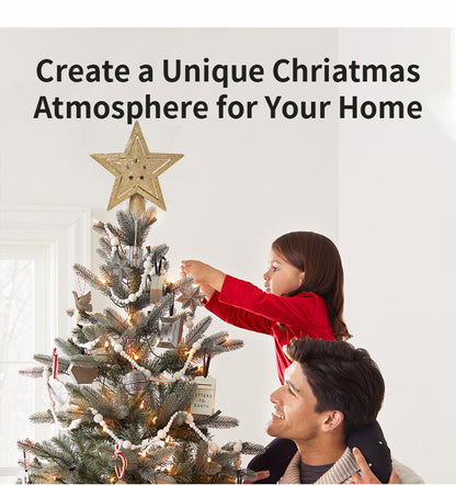 White Sparkling LED Christmas Tree Top Star with Projection
